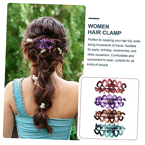 VILLFUL 4 Stück Teiliges Acryl Haarspangen für Frauen Robuste Haarklammern für Mittleres Dickes Haar Haarclips zum Stylen und Fixieren bei Party Alltag und Beauty Routine von VILLFUL