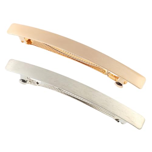 VILLFUL 4 Stück Teiliges Alloy Haarspangen Damen Entenschnabel Haarklammern Schlank Mattiert in Gold und Silber für Eleganten Sitz und Modischen Look für Feines Haar und Alltag von VILLFUL