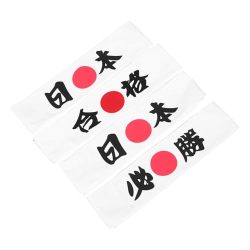 VILLFUL 4 Stück Teiliges Japanisches Samurai Stirnband Atmungsaktives Weiches Hachimaki Stirnband mit Motivdruck Verstellbar für Küche Sport Karate Team Events und Kochen VILLFUL 4 Stück Teiliges Japanisches Samurai Stirnband Atmungsaktives Weiches Hachimaki Stirnband mit Motivdruck Verstellbar für Küche Sport Karate Team Events und Kochen von VILLFUL