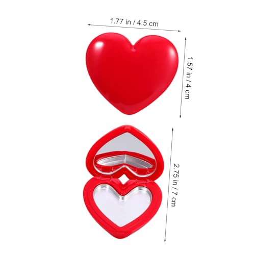 VILLFUL 4 Stück Teiliges Lippenstift Herzförmige Kosmetikbox mit Spiegel Tragbare Aufbewahrung für Make up Reise Schminkbehälter Geschenk für Frauen VILLFUL 4 Stück Teiliges Lippenstift Herzförmige Kosmetikbox mit Spiegel Tragbare Aufbewahrung für Make up Reise Schminkbehälter Geschenk für Frauen von VILLFUL