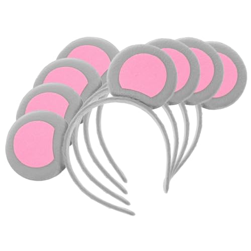 VILLFUL 4 Stück Teiliges Mausohren Haarband Leichtes Bequemes Stirnband für Erwachsene Rutschfestes Design für Cosplay Karneval Halloween und Tierkostüm Partys von VILLFUL