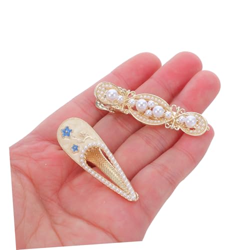 VILLFUL 4 Stück Teiliges Set Mini Haarklammern für Damen Leichte Barock Haarspangen mit Blumenmuster und Hohl Komfortabel und Schonend für für Partys und Anlässe von VILLFUL