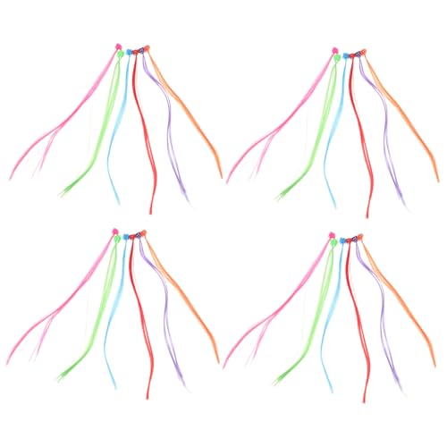 VILLFUL 48 Stück Teiliges Bunte Haarschmuck Zöpfe mit Haarklammern Rutschfeste Dekorative Haarverlängerungen für Mädchen für Alltag Partys Geburtstage und Festliche Anlässe von VILLFUL