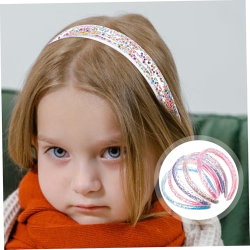 VILLFUL 5 Stück Teiliges Glitzer stirnband Quicksand Pailletten Haarreif Modische Komfortable Damen Haarbänder für Party Alltag und Festliche Anlässe Langlebiges PC pvc Material Bunt von VILLFUL