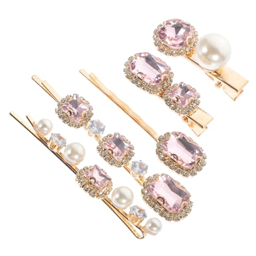 VILLFUL 5 Stück Teiliges Metall Haarklammern mit Funkelnden Strasssteinen Sichere Haarklammern für Damen und Mädchen Dekorative Haarspangen für Eleganten Look bei Verschiedenen Anlässen von VILLFUL