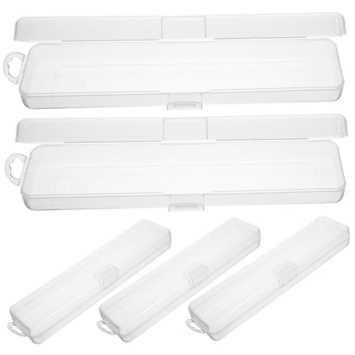 VILLFUL 5 Stück Transparenter Reise Zahnbürstenetui und Make up Pinsel Organizer Aufbewahrungsbox Großes Fassungsvermögen Kompakt und Praktisch für Unterwegs von VILLFUL
