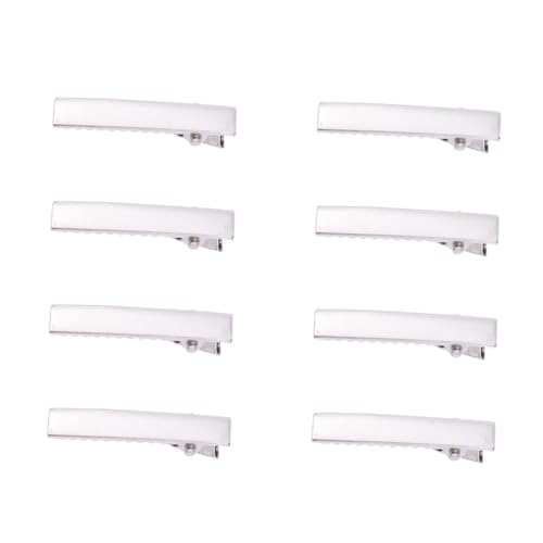 VILLFUL 50 Stück Mini Alligator Haarklammern mit Zähnen Silberfarbene DIY Haarklammern für Frauen zum Basteln und Befestigen von Schleifen und Blumen von VILLFUL