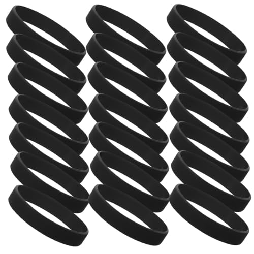 VILLFUL 50 Stück Schwarze Silikonarmbänder Armreifen Armbänder Stretch Armbänder Kinderspiel Kinderparty Geschenke Konzert Gäste von VILLFUL