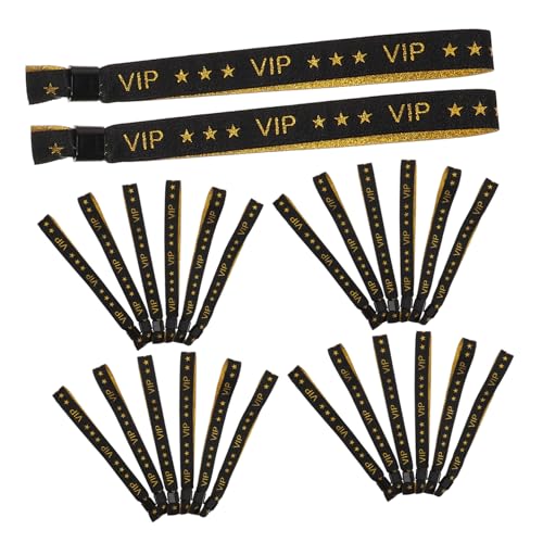 VILLFUL 50 Stück Vip Stoffarmbänder Personalisierte Identifikationsarmbänder für Konzerte Festivals Partys und Veranstaltungen aus Hautfreundlichem Material Goldener Farbe für Einzigartige VILLFUL 50 Stück Vip Stoffarmbänder Personalisierte Identifikationsarmbänder für Konzerte Festivals Partys und Veranstaltungen aus Hautfreundlichem Material Goldener Farbe für Einzigartige von VILLFUL