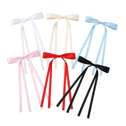 VILLFUL 6 Stück Große Haarklammern mit Schleife für Frauen Leichte Rutschfeste Haarspangen Geeignet für Dünnes Haar Brautschmuck und Festliche Anlässe Wie Hochzeit und Party von VILLFUL