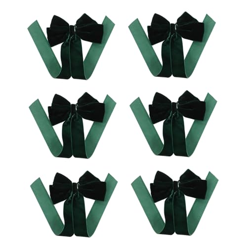 VILLFUL 6 Stück Große Samtschleifen Haarspangen für Damen Samtige Bowknot Clips mit Rutschfestem Entenbillschloss Stylische Haarschmuck Accessoires für Geburtstag Outdoor und Alltag von VILLFUL