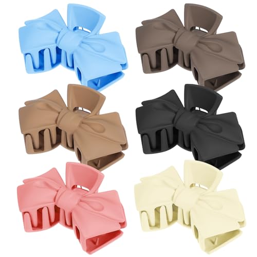 VILLFUL 6 Stück Teiliges Bow Hair Clips aus Robustem Kunststoff Stabile Haarklammern mit Schleifenform Stilvolle Haarschmuck clips in Dunkelblau Braun für Damen und Vielseitig VILLFUL 6 Stück Teiliges Bow Hair Clips aus Robustem Kunststoff Stabile Haarklammern mit Schleifenform Stilvolle Haarschmuck clips in Dunkelblau Braun für Damen und Vielseitig von VILLFUL