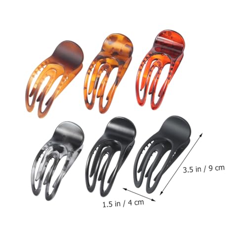 VILLFUL 6 Stück Teiliges Kleine Haarklammern mit Krallen Flexibler Haarhalter für Langes Haar Widerstandsfähige Rückenhaarklammern für Alltag Kochen Make up für Frauen und Vielseitige von VILLFUL