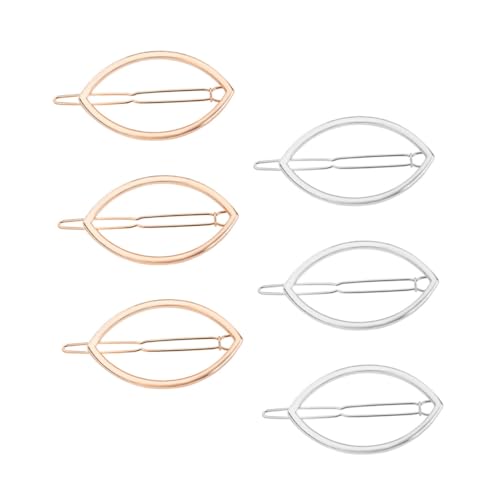VILLFUL 6 Stück Teiliges Metall Haarspangen aus Elegante Ovale Geometrische Haarklammern in Gold und Silber Leichte Strapazierfähige Haarschmuck accessoires für Damen und Mädchen von VILLFUL