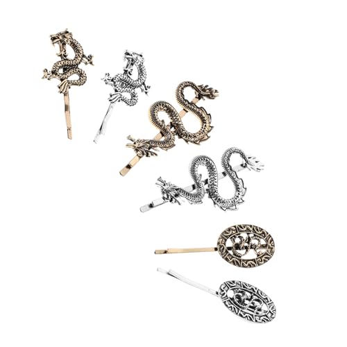 VILLFUL 6 Stück Teiliges Metall Haarspangen mit Retro Drachen Design Langlebige Vintage Haarklammern für Damen Halloween und Gothic Punk Styling Rutschfest und Dekorativ Geeignet für von VILLFUL