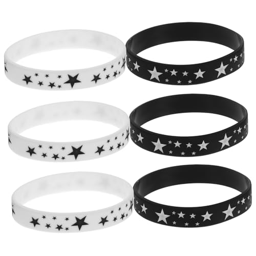 VILLFUL 6 Stück Teiliges Sternmuster Silikonarmband Leicht Dehnbar und Hautfreundlich für Partys Festivals und Veranstaltungen Unisex Armbänder für VILLFUL 6 Stück Teiliges Sternmuster Silikonarmband Leicht Dehnbar und Hautfreundlich für Partys Festivals und Veranstaltungen Unisex Armbänder für von VILLFUL