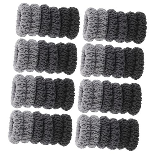 VILLFUL 60 Stück Große Gestrickte Haargummis Elastische Dicke Haarbänder Für Frauen Mädchen Vielseitige Ponytail Halter Strapazierfähige Haarschmuck von VILLFUL