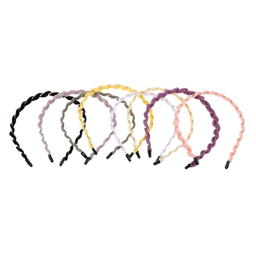 VILLFUL 8 Stück Teiliges Damen Gedrehte Stirnbänder in Gemischten Farben Modischer Haarschmuck Bequem und Vielseitig für Alltag Sport Make up Geeignet als für Frauen und Mädchen von VILLFUL