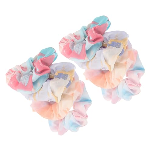 VILLFUL 8 Stück Teiliges Tie dye Haargummis mit Farbverlauf Weiche Elastische Haarring scrunchies für Damen Modische Haarschmuck Geeignet für Alltag Party und Sport Zufällige Farbe von VILLFUL