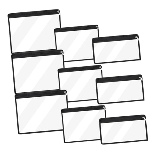 VILLFUL 9 Stück Stifte Aufbewahrungstaschen, Mehrzweck Stiftetaschen, Praktische Stiftetaschen, Stiftebeutel, Schreibwarentaschen, Praktische Stiftetaschen, Durchsichtige Bleistiftbeutel von VILLFUL