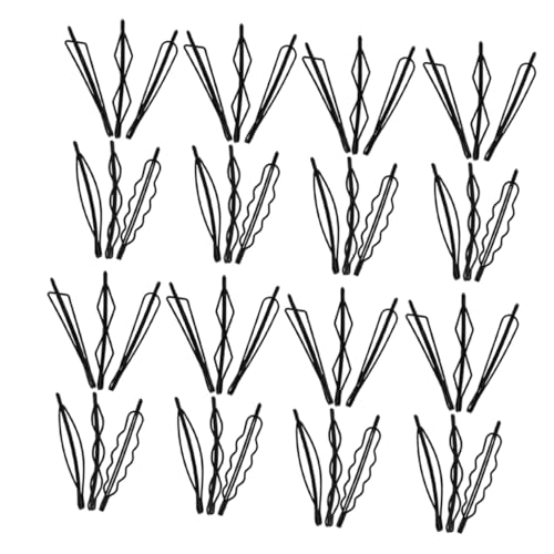 VILLFUL 90 Stück Schwarzer Haarclip Schwarzer Falscher Weiblicher Stirnbad Clip Haarknotenklammern Für Frauen Haarspangen Für Damen Vintage Hair Accessoires Clip Auf Seitenbads Metall von VILLFUL