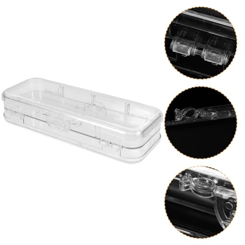 VILLFUL Transparente Bleistiftbox Großer Aufbewahrungsbehälter Für Stifte Robuster Federmäppchen Organizer Aus Abs Für Schule Und Büro Leicht Und Tragbar von VILLFUL