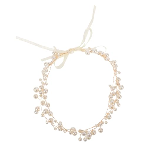 VILLFUL Braut Haarschmuck Perlen Haarkette Elegant Doppellagig Faderesistent Langlebig für Hochzeiten Partys und Alltag Stilvolles Kopfband Schmuck Damen von VILLFUL