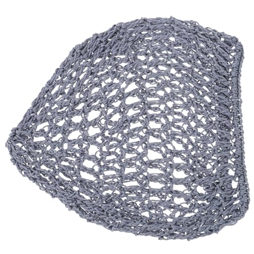VILLFUL Damen Gehäkeltes Haarnetz Langes Mesh Schlafhaarnetz Atmungsaktive Haarschutz Kappe für Schonendes Schlafen und in Elegantem Dunkelgrau von VILLFUL