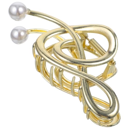 VILLFUL Elegante Große Metall Haarklammer mit Perlen und Musiknoten design Dekorative Claw Clips für Frauen Stark Haltende Haarspange für Festivals Konzerte und Stilvolles Haarstyling von VILLFUL