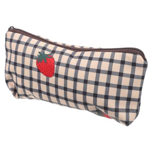 VILLFUL Federmäppchen Mit Erdbeermotiv Stofftasche Große Kapazität Stifteaufbewahrungstasche Bezaubernde Schreibwarenorganizer von VILLFUL