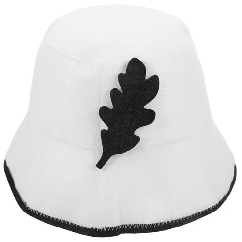 VILLFUL Filz Saunahut für Damen und Herren Atmungsaktiver Elastischer Sauna Hut aus Hochwertigem Filz Formbeständig mit Aufhängeschlaufe Sauna Zubehör für Zuhause und Spa Weiß von VILLFUL