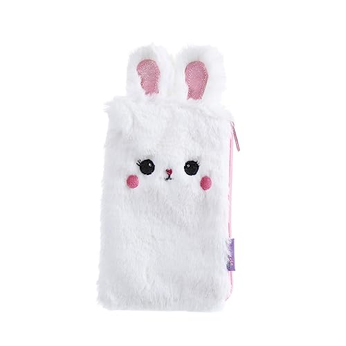 VILLFUL Flauschiges Plüsch-hase Federmäppchen Multifunktionale Aufbewahrungsbeutel Für Schreibwaren Beuteltasche Mit Hase-Design Schul-und Bürobedarf von VILLFUL