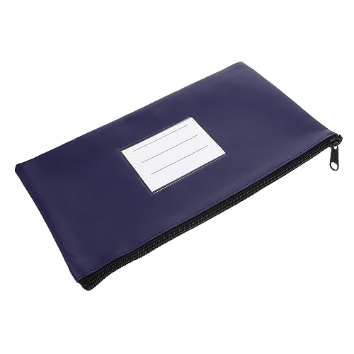 VILLFUL Geldhalter Aus Pu Und Aluminiumlegierung Mit Reißverschluss Als Quittungstasche Und Aufbewahrungstasche Für Bargeld Dokumente Und Kleinigkeiten von VILLFUL