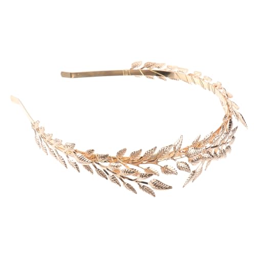 VILLFUL Goldfarbener Lorbeerkranz Haarreif mit Blattdekoration Leichter Brautschmuck für Hochzeit Party und Festliche Anlässe Accessoire für Frauen und Brautjungfern von VILLFUL