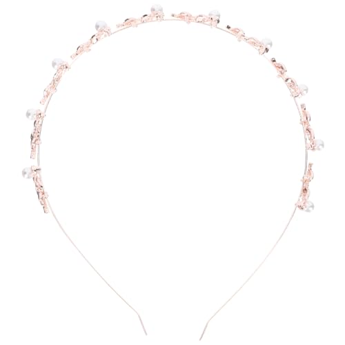 VILLFUL Goldfarbenes Perlen Haarreif mit Barock Design Modisches Metall Stirnband für Damen und Mädchen Accessoire für Partys Alltag und Besondere Anlässe von VILLFUL