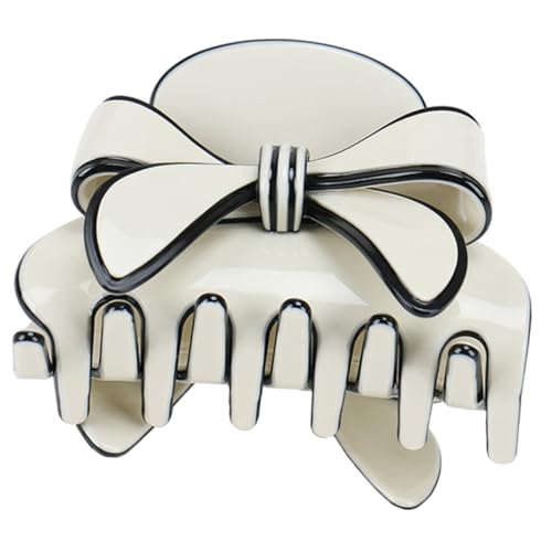 VILLFUL Große Haarklammer mit Schleife Rutschfest für Dünnes Haar Damen Haarklammer Bow Clip Sanfte Fixierung Styling Zubehör für Alltag Make up und Beauty routine von VILLFUL