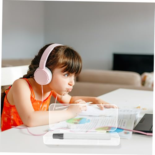 VILLFUL Große Transparente Federmappe aus Robustem Kunststoff mit Praktischem Deckel Vielseitiger Stiftebox zur Sicheren Aufbewahrung und Organisation von Bleistiften Markern und Kleinen von VILLFUL