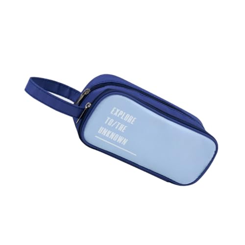 VILLFUL Großer Kapazitäts Federmäppchen mit Doppeltem Reißverschluss Tragbarer Stiftbeutel Multifunktional für Schule und Reisen für Stifte Bleistifte Notizen und von VILLFUL