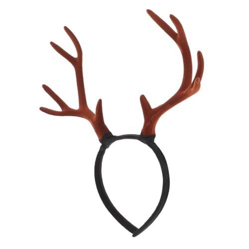 VILLFUL Großes Rentier Geweih Stirnband aus Weichem Flockigem Material Verstellbar für Erwachsene Langlebig und Bequem für Weihnachten Halloween Party und Cosplay von VILLFUL