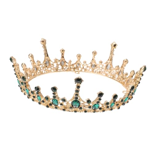 VILLFUL Grüne Strasskrone Haarschmuck Hochzeit Braut Tiara Elegant Party Stirnband für Damen Mädchen von VILLFUL