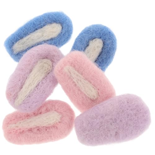 VILLFUL 6stücke Wollfilz Ohr-accessoires Diy-kopfschmuck-dekoration Wollfilz Für Kopfschmuck Haarband-accessoire Kleidungszubehör Heimwerkerbedarf Filz Wolle Ohren Schmuck von VILLFUL