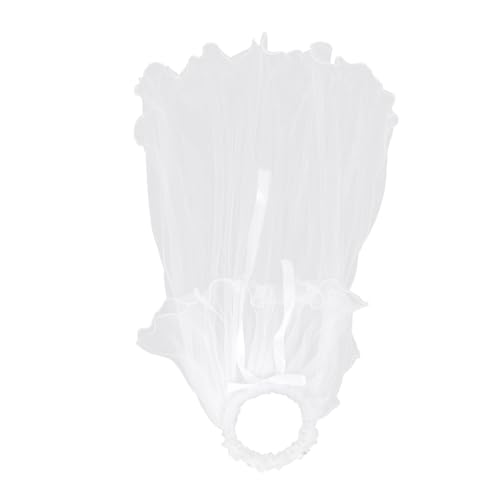 VILLFUL Haarreifen mit Weißem Blumenkranz und Elegantem Brautschleier Leichter Haarschmuck für Mädchen Geeignet für Hochzeit Party Tanz und Festliche Anlässe von VILLFUL