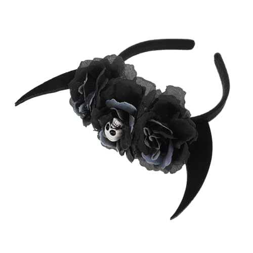 VILLFUL Halloween Ox Horn Haarreif Realistisch Gestaltetes Teufelshorn Stirnband für Halloween Karneval und Cosplay Bequemes Schwarzes Party Haaraccessoire für Gäste von VILLFUL