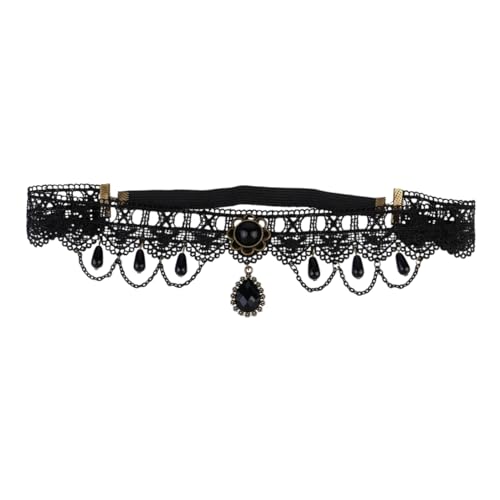 VILLFUL Halloween Spitzen Haarband Damen Elastisches Schwarzes Stirnband mit Feiner Spitzenverarbeitung Leichtes und Bequemes Halloween Kostümzubehör für Party Cosplay und Festivitäten von VILLFUL