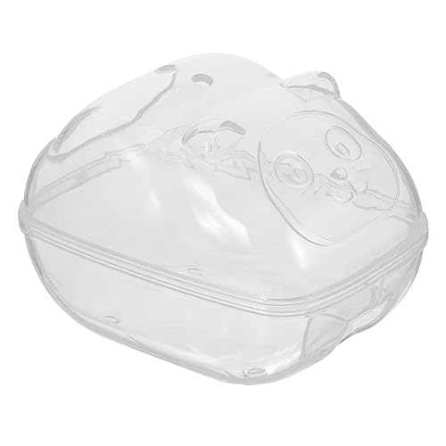 VILLFUL Hamster Transparentes Badezimmer Kuscheltier Hamster Klares Rattenbad Hamster-sandzimmer Lemming-badezimmer Waschraum-hamster Hamsterversteck Hamsterbad Haustier Einstellen Plastik von VILLFUL