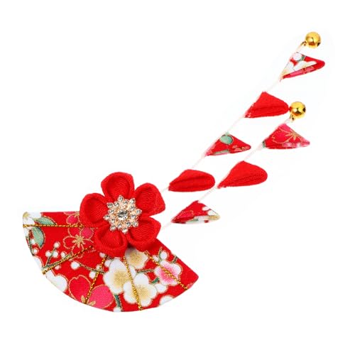 VILLFUL Japanischer Haarschmuck Kimono Stil Tassel Haarclip mit Kirschblütenmotiv Eleganter Quasten Haarklammer für Damen Traditioneller Haaraccessoire für Braut und Festliche Anlässe von VILLFUL