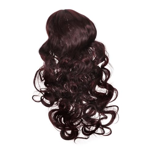 VILLFUL Lange Wellige Perücke für Frauen Hitzebeständiges Synthetisches Haar Mittlerer Scheitel Natürliche Locken Komfortables Leichtes Innennetz Geeignet für Alltag Party Cosplay Lang von VILLFUL