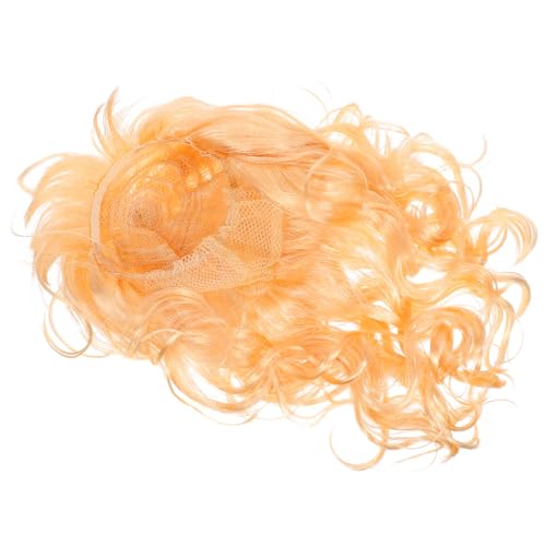 VILLFUL Langhaar Perücke mit Fransen für Damen Goldfarbene Lang Gewellte Dauerhafte Synthetische Fasern Leichte Farbechte Cosplay Party-perücke mit Lockigem Wellenhaar von VILLFUL