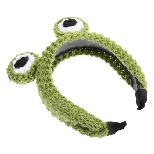 VILLFUL Lustiges Frosch Haarband aus Weichem Strickgarn Elastisches Stirnband zum Waschen Gesichts Make Up und Spa Bequemes Haarschmuck für Damen und Mädchen von VILLFUL