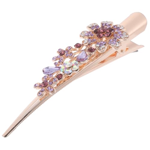 VILLFUL Metall Haarklammer mit Strassblume Großer Dekorativer Haarschmuck für Damen Rutschfeste Haarklammer für Hochzeit Party und Alltag Schonend für Dickes Haar Eleganter Haarclip von VILLFUL
